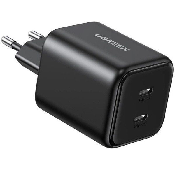 Фото - Мережевий зарядний пристрій UGREEN X526 2xUSB-C 45W GaN Fast Charger Black (65058)